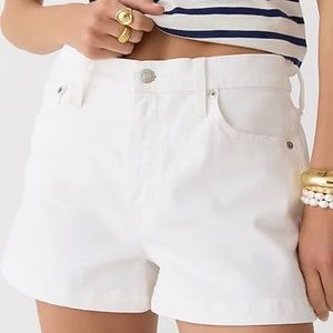 J Crew White Denim Short size 10 NWT